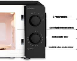 Kumtel HM-01 - Magnetron - 700W - 20 liter - 6 Functies -Zwart — thumbnail 3