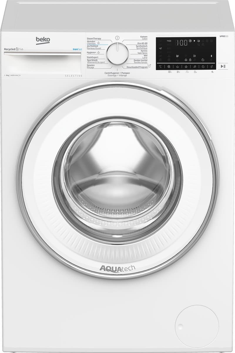 Beko B5WT594108W2 wasmachine Voorlader 9 kg 1400 RPM Wit — afbeelding 1
