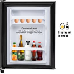 Sweiko Mini koelkast, Koel-vriescombinatie 86,8 cm hoog, 45,5 cm breed, dubbele deur, met 60-liter totaalvolume, 22-liter vriesvolume, 38-liter koelvolume. 172 kWh/jaar, LED-licht. Zwart [Energieklasse F] — thumbnail 16