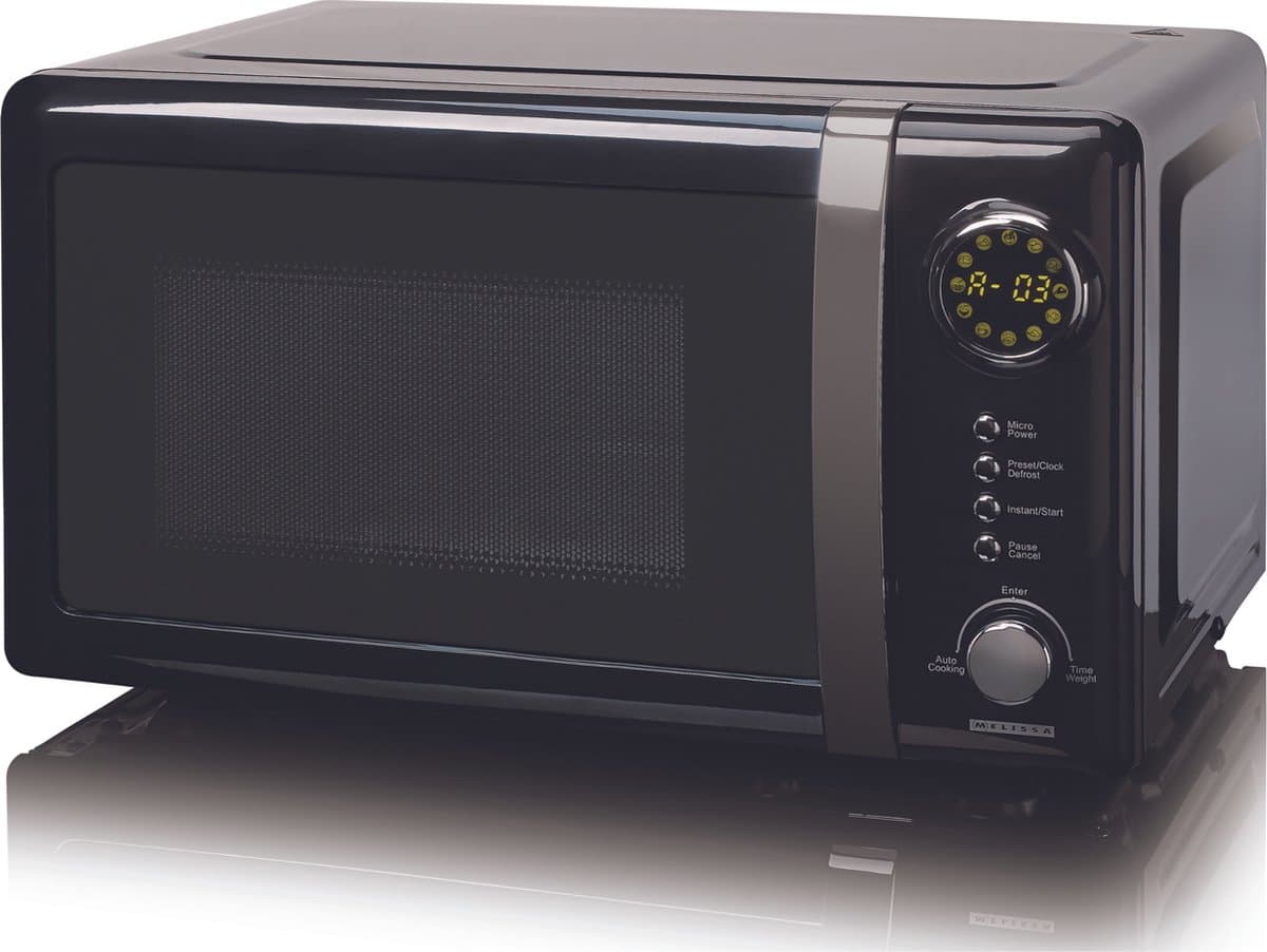 Melissa Vrijstaande Solo-Magnetron - 20 liter - 700W - Retro - 16330132 - Zwart — afbeelding 1