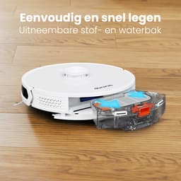 Auronic Robotstofzuiger - Met Dweilfunctie - WiFi en App - Laadstation - Huisdieren - Dweilrobot - Laser Navigatie - Wit — thumbnail 4