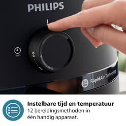 Philips 1000 Series Airfryer - NA120/00 - Draaiknopbediening - 4.2L - Tot 4 Personen - Zwart — thumbnail 3