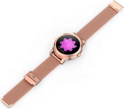 Belesy® SMART - Smartwatch Dames - Smartwatch Heren - Horloge - Stappenteller - 1.3 inch - Kleurenscherm - Full Touch - Bluetooth Bellen - Roségoud - Staal — thumbnail 3