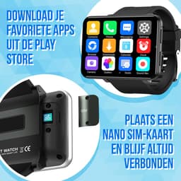 Soundlogic XL Smartwatch Android voor Dames & Heren - Smartwatches - IOS & Android - 16GB, Zilver — thumbnail 6
