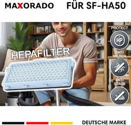 Maxorado 2 stuks Hepa actief koolfilter - filter geschikt voor Miele S5, S8, C2, C3, SF-AH-50, SF-HA-50 - Compleet C2, Compleet C3, Compact C1, Compact C2 — thumbnail 6