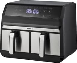 Inventum GF800HLD Dubbele Airfryer XXL - 8L - Dual Cook - Grill- & roosterfunctie - 8 programma's - 80-200 °C - PFAS-vrij - Tot 6 personen - Zwart/RVS — thumbnail 8