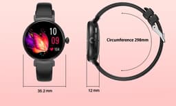 Belesy® Dakota Smartwatch Dames – Smartwatch Heren – Horloge 1.04 inch AMOLED Kleurrijk Touchscreen – Veel Gezondheidsmeters – Fitness Tracker – Agenda & Email & Meldingen – Bluetooth Bellen – Muziek Speler – AI Voice Assistent – Zwart Staal — thumbnail 2