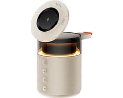 BRAINZ 5-in-1 Draadloze Oplader en Bluetooth Speaker - Lamp - Beige