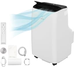 Inventum AC906W Mobiele Airco - 9000 BTU Airconditioning - 3-in-1 - Koelen, Ventilator, Ontvochtiger - Tot 80 m³ - Afdichtingskit - Wit — thumbnail 1
