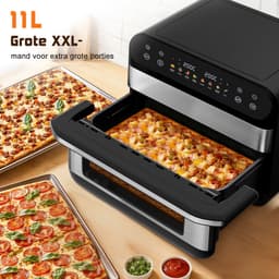 Saikefy Airfryer XXL - 11 Liter- 8Programma's - Airfryer met Intelligent Touchbediening - Hetelucht friteuse - Tot 8 Personen - Zilver — thumbnail 5