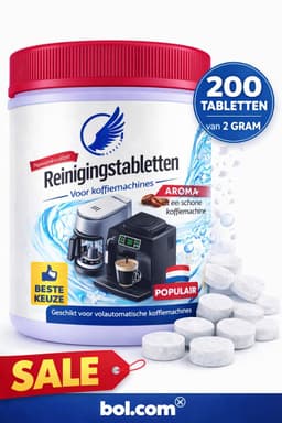 Reinigings tabletten koffiemachine - 200 stuks 2 gram - Universeel - Voor Jura - Siemens - Philips - Bosch - Krups - Delonghi — thumbnail 3