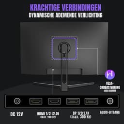YOR® Gaming Monitor 240hz - Gaming Monitor - Zwart - ‎‎18cm x 62cm x 45cm — thumbnail 8