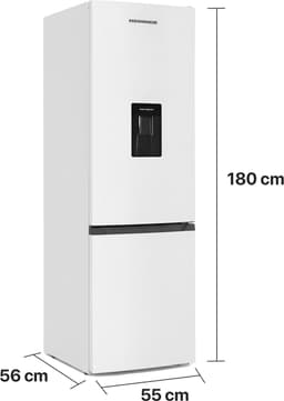 Heinner HC-HM260WDE++ Koel-vriescombinatie met Waterdispenser – 260 L – Elektronische Temperatuurregeling – Omkeerbare Deuren – Wit – 5 Jaar Garantie — thumbnail 4