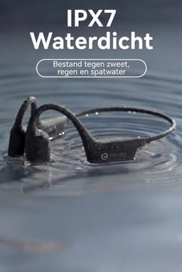 Sanag Open-Ear headphone - Sport Koptelefoon - IPX7 Waterdicht - Air Conduction 2.0 - 9 uur Batterij - Bluetooth 5.3 - Magnetisch Opladen - Titanium Frame - Zwart — thumbnail 2
