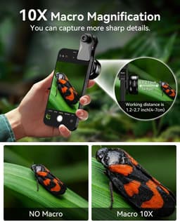 Professionele HD macro lens - Voor smartphone, Geschikt voor iPhone, Pixel, Samsung, Huawei, Xiaomi — thumbnail 4