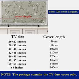 TV beschermhoes - Scherm stofkap - TV decoreren - Delicaat kantpatroon - Tot 65 inch - Stijl A — thumbnail 5