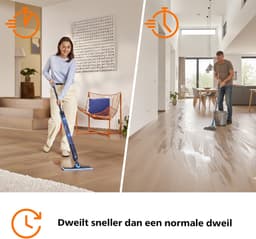 Philips OneUp Elektrische Dweil 5000 series XV5113/01 - Dweilsysteem - Vloerreiniger - Vuil water opzuigen - 2 standen - 70min dweilen - Geen emmer nodig — thumbnail 11