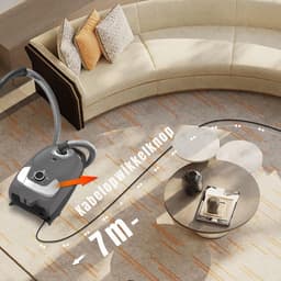 DYNA® Karcher - Karcher Stofzuiger - Bouwstofzuiger - Festool Stofzuiger - Bouwstofzuiger Zonder Zak - Grijs - 33cm x 31cm x 53cm — thumbnail 6