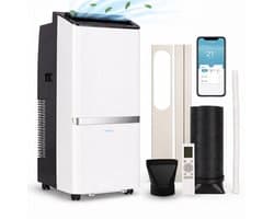 Aironex Mobiele Airco 12000 BTU – App & Afstandsbediening – Stil & Compact – Mobiele Airconditioner met Raamafdichting - Mobiele Airco voor Slaapkamer, Woonkamer, Kantoor