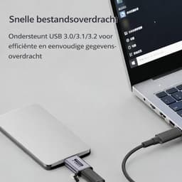USB-C naar Micro USB 3.0 Adapter – 2 Stuks – 10Gbps – Voor Externe Harde Schijf HDD/SSD – Verloopstekker – Geschikt voor Externe Harde Schijf / Seagate / WD / My Passport / Laptop / MacBook / Tablet — thumbnail 6
