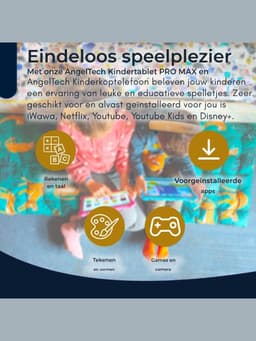 Quvo® Kindertablet Deplay - Kinder Tablet Deplay - Kindertablet Deplay Pro - Roze - 23cm x 13cm x 1cm — thumbnail 6