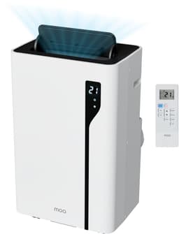 MOA Mobiele Airco - 12.000 BTU - 3-in-1 - Met Afstandbediening - Tot 35m² - Airconditioner met Ontvochtigingsfunctie - Raamafdichtingskit - Wit — thumbnail 1