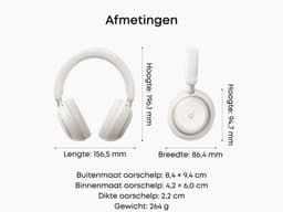 soundcore Space 2 by Anker, Active Noise Cancelling Koptelefoon, Comfortabele Pasvorm, 50H Speeltijd, LDAC Hi-Res Draadloze Audio, Dual Connection, Helderre Gesprekken, Bluetooth 6.1, Nap Mode, Draagdetectie — thumbnail 21