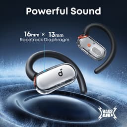 Soundcore V40i by Anker, open-ear hoofdtelefoon, kristalhelder ontwerp, 4 verstelbare standen voor een goede pasvorm in elk oor, 2x diepere bas, IP55, 21 uur afspeeltijd, duidelijke AI-gesprekken, Bluetooth 5.4, app-bediening — thumbnail 3