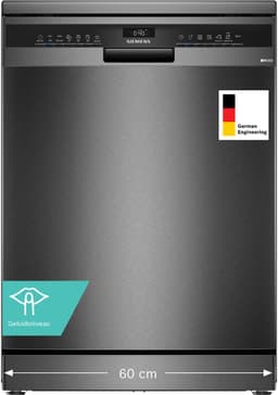 Siemens SN23EC03ME - iQ300 - Vrijstaande Vaatwasser - Zwart - Home Connect - varioSpeed Plus je vaat tot wel drie keer zo snel schoon - Intelligent autoOpen dry: snel en energiezuinig — thumbnail 1