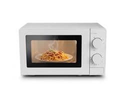 Magnetron – 20L – 1100W – 8 automatische kookprogramma's – 5 vermogensstanden – Digitale timer – Draaiplateau Ø255 mm – Wit