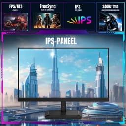 Zyrex® Gaming Monitor 240hz - Gaming Monitor -Zwart - ‎‎19cm x 55cm x 42cm — thumbnail 4