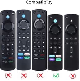 Geschikt voor Amazon Alexa Voice Remote (3e generatie) — Glow-in-the-dark siliconen beschermhoes — 2-pack (groen + lichtblauw) — thumbnail 1