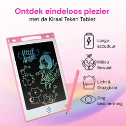 Tekenbord kinderen Kiraal - Tekentablet - LCD Tekentablet kinderen - Grafische tablet kinderen - Kindertablet Roze - 10 inch — thumbnail 2