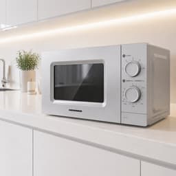 Heinner HMW-MD20MSL Solo Magnetron Vrijstaand 20 Liter - 700W met 5 Vermogensstanden - Ontdooifunctie & Timer 35 Min - Mechanische Bediening - Zilver — thumbnail 5