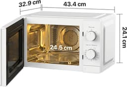 Heinner HMW-MD20IVWH Inverter Solo Magnetron Vrijstaand 19 Liter - 700W met 5 Vermogensniveaus - Inverter Technologie voor Gelijkmatig Verwarmen - Ontdooifunctie & Timer - Mechanische Bediening - Wit — thumbnail 2