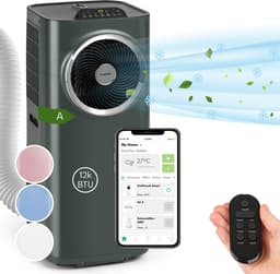 Klarstein mobiele airconditioner met luchtafvoerslang, 5-in-1 airconditioner, ventilator, luchtontvochtiger, luchtreiniger & nachtmodus, app-bediening, kleine & draagbare airconditioner voor thuis & op kantoor, 12000 BTU,4 kW voor 56 m² 50 dB — thumbnail 22
