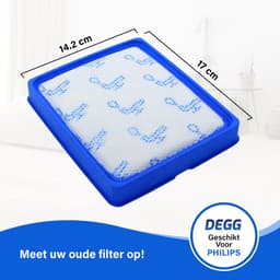 DEGG® - Filter geschikt voor Philips - FC6042 - Power pro expert series - Alternatief voor het origineel FC6042/01 en FC8003/01 - Wasbaar - Duurzaam - Premium Kwaliteit — thumbnail 4