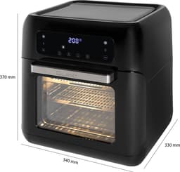Clatronic FR 3747 H hetelucht-friteuse, olie- en vetvrij, 11 liter, sensor touchbediening, LED-display, zwart — thumbnail 10