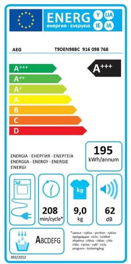 AEG warmtepompdroger T9DEN98BC — thumbnail 2