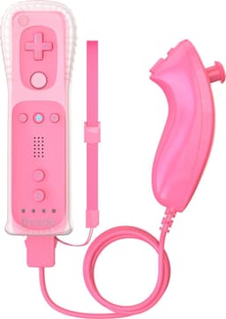 Thredo Remote Controller + Nunchuk voor Nintendo Wii / Wii U (Motion Plus) - Roze — thumbnail 1