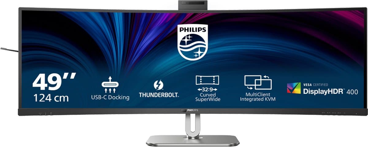 Philips 49B2U6903CH/00 computer monitor 124,5 cm (49") 5120 x 1440 Pixels Dual QHD LCD Grijs — afbeelding 1