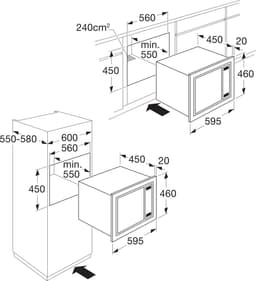 ETNA CM232ZT - Combimagnetron - 45cm - Matzwart - Draaideur magnetron - Inhoud 32 liter - Turbo-hetelucht - Digitale timer - Draaiplateau — thumbnail 3