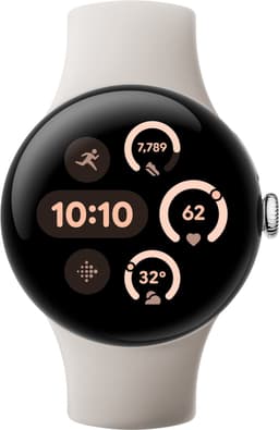 Google Pixel Watch 3 - Smartwatch - 41mm - Zilverkleurig/Porselein — thumbnail 1