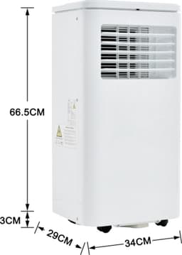 Mobiele airconditioner 9000 BTU/u, 2,5 kW. Luchtontvochtiger, met afzuigfunctie, afstandsbediening/APP-bediening/3 bedrijfsmodi/voor ruimtes tot 100 m³, 24-uurs timer. Energie-efficiëntieklasse A — thumbnail 8