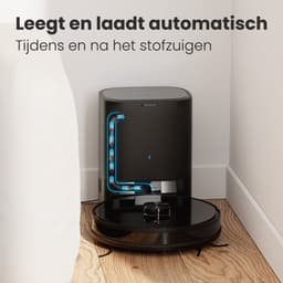 Auronic Robotstofzuiger - Met Dweilfunctie - WiFi en App - Laadstation - Huisdieren - Dweilrobot - Laser Navigatie - Automatisch Leegstation - Zwart — thumbnail 3