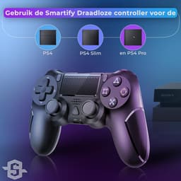 Smartify Controller V2 - Geschikt voor PS4 - Draadloos - Zwart — thumbnail 2