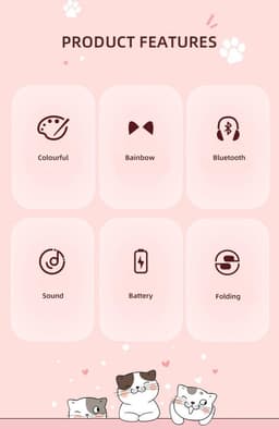 kinder hoofdtelefoon draadloos - Cat Headphone - Draadloze koptelefoon Bluetooth met led kattenoortjes blauw | Koptelefoon voor Kinderen - Met Led Kat Oortjes | met verlichting poot — thumbnail 12