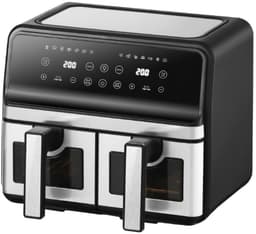 Swiss Pro+ Dubbele Airfryer Heteluchtfriteuse XXL Airfryer twee Kookvakken 8 Liter 1700 Watt Dual Zone Technologie Classic Edition Zilver Model 2026 SPAF8L2S — thumbnail 1