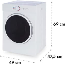 Aurixi® Mini Droger - Droger - Mini Wasmachine - Wit - 46cm x 50cm x 60cm — thumbnail 3