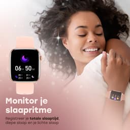 Bizoule Smartwatch Beso - Smartwatch Dames & Heren - Rosé-Goud - 40mm - Horloge met Belfunctie - AMOLED Full HD - Bloeddrukmeter - Stappenteller - Android en iOS — thumbnail 10